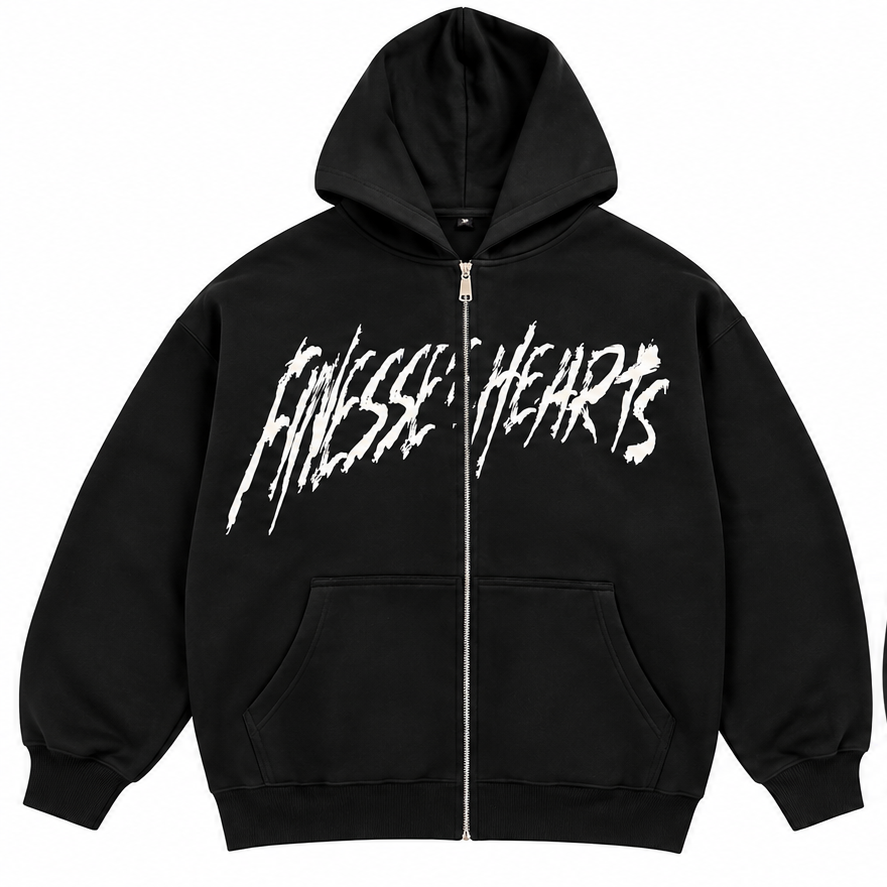 Finesse Hearts Club hoodie front