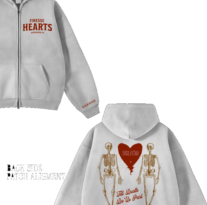 'Til Death Do Us Part white hoodie back